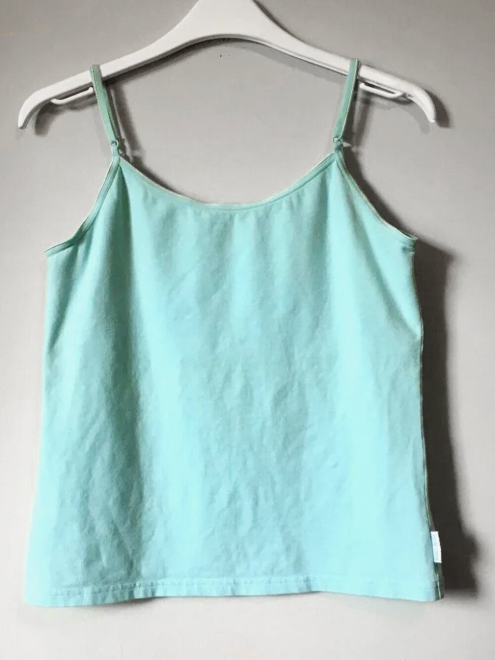 Body Bleu Cotton Camisole with Built-in Shelf Bra Tank Top Large